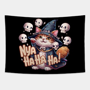 Nekomancer Cute Cat Necromancer Tapestry