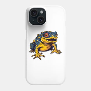 Carnivorous toad, blue and yellow Phone Case