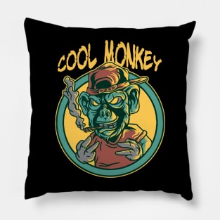 cool monkey illustration Pillow