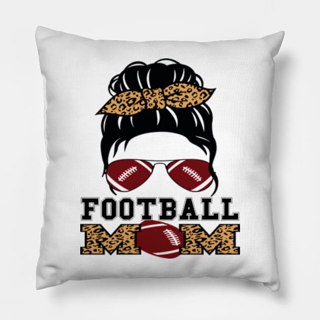 Football mom Pillow by David Brown