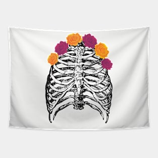 Ribcage floral design Tapestry