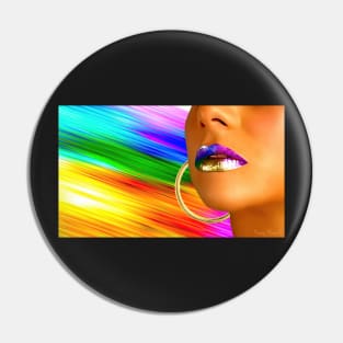 Lips rainbow Pin