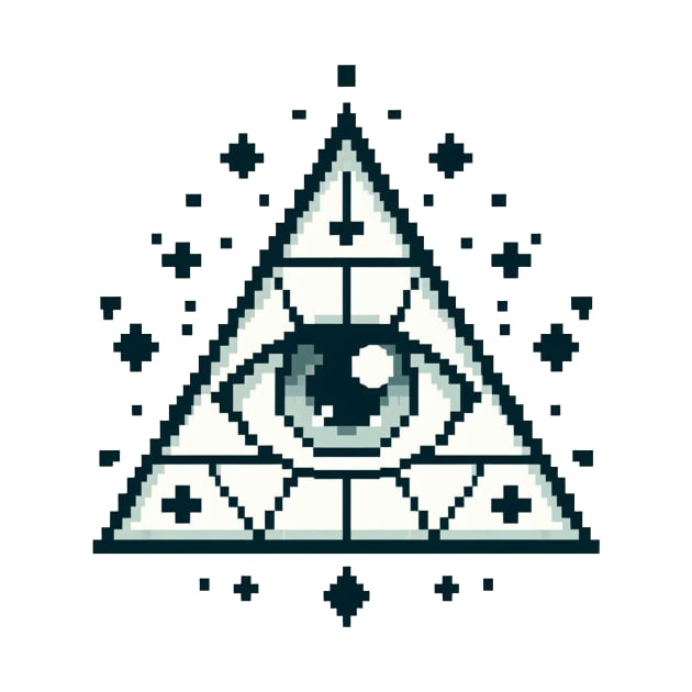 Conspiracy Theory Illuminati Pixel by PXLART