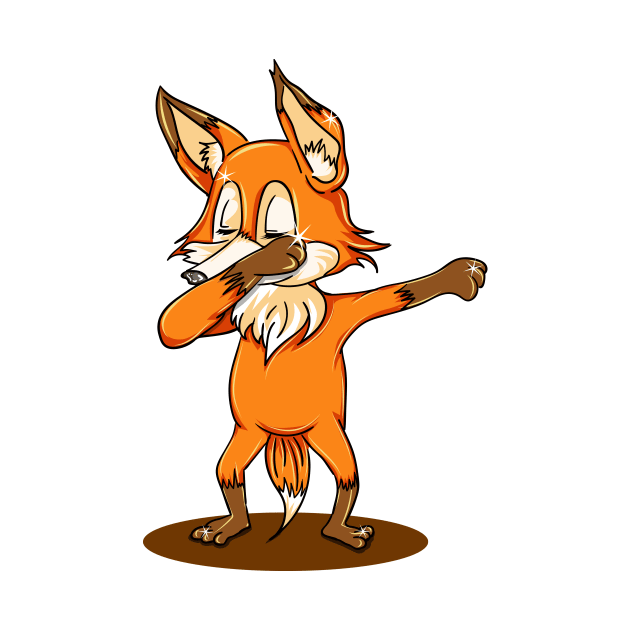 'Dabbing Dancing Fox' Funny Dabbing Animal Gift by ourwackyhome