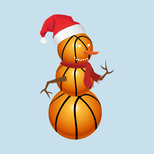 Basketball Snowman Christmas - Basketball Snowman - T-Shirt | TeePublic