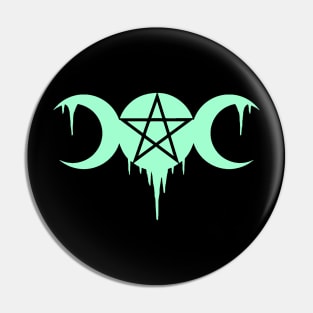 WICCA, WITCHCRAFT, TRIPLE MOON Pin