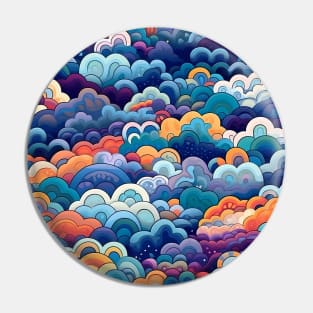 Blue and Purple Clouds Pin