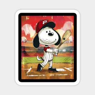 Snoopy Vs Arizona Diamondbacks Lucy Lineup Magnet