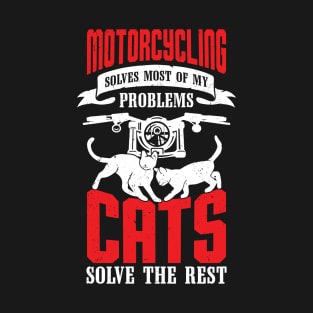 Motorbike Motorcycling Cat Lover Biker Gift T-Shirt