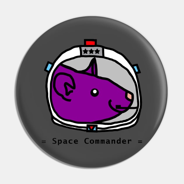 Space Astronaut Sci Fi Rat Portrait Pin by ellenhenryart