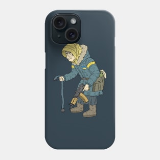 tactical babushka, Ukrainian grandma. Phone Case