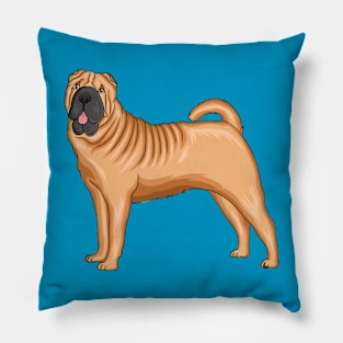 Chinese Shar-Pei dog cartoon illustration Pillow