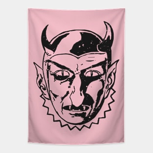 Vintage Satan Face Tapestry