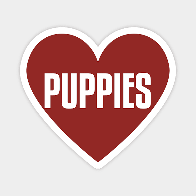 Puppies Puppy Cute Heart Sweet Dogs Love Magnet by Mellowdellow