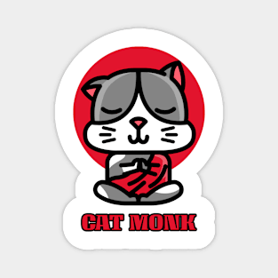 Cat Monk Magnet