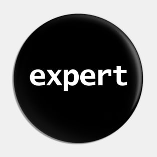 Expert Minimal Typography Pin