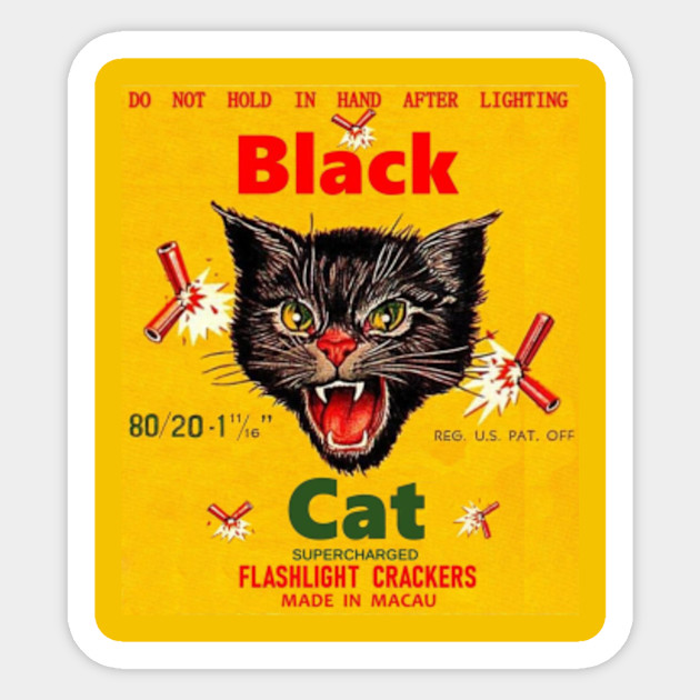 Vintage Black Cat Flashlight Crackers Black Cat Fireworks