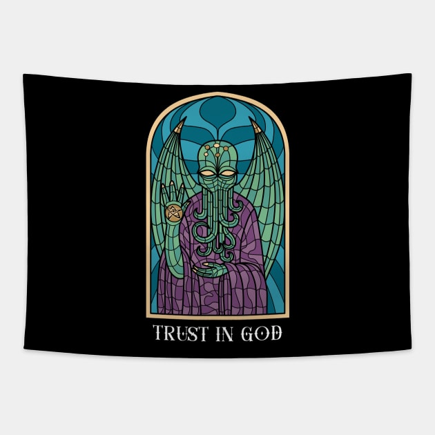 Cthulhu's Awakening: Unholy Presence in the Church Tapestry by Holymayo Tee