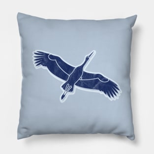 Blue Stork pattern Pillow