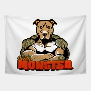 Pitbull Cuddle Monster Tapestry