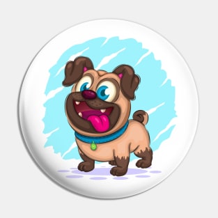 Cute Cartoon Pug Pin