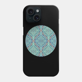 Marker Moroccan in Aqua, Cobalt Blue, Taupe & Teal Phone Case