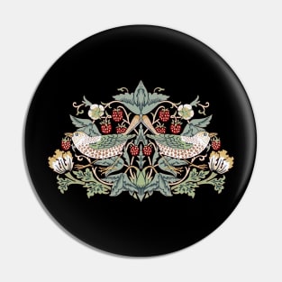 William Morris Strawberry Thief Bird Pin