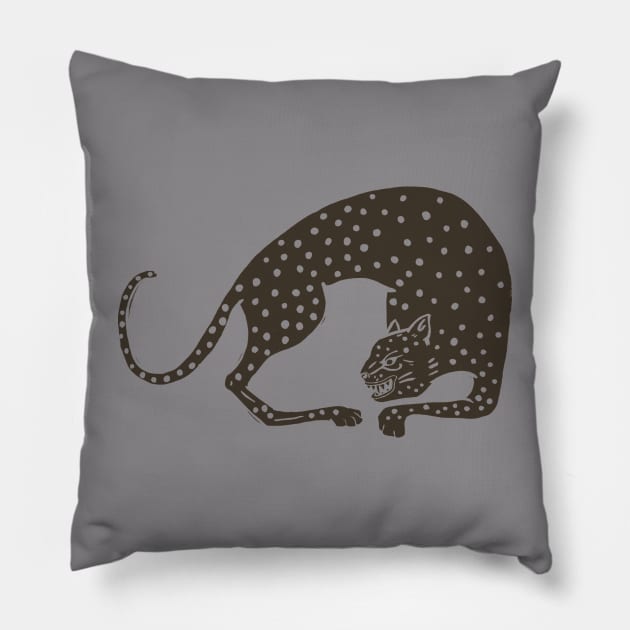 Blockprint Cat Pillow by Catcoin