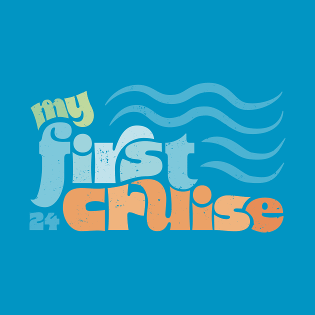 My First Cruise Ship Vacation Kids Teen Shirt 2024 by YelloB