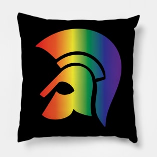 Spartan Helmet Gay Pride Pillow