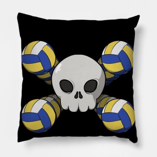 Volleyball crew Jolly Roger pirate flag (no caption) Pillow