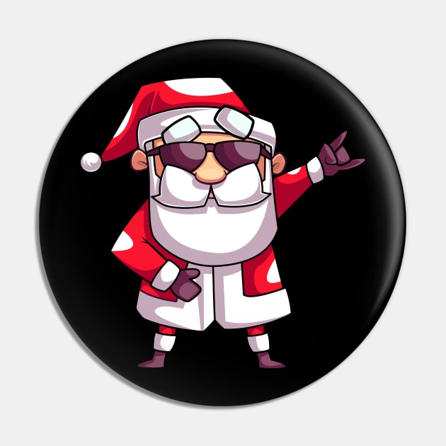 Dabbing Santa Christmas Funny Santa Claus Dab Dance Gifts T-Shirt Pin by BioLite