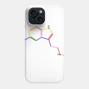 Melatonin Molecule Rainbow Chemistry Phone Case