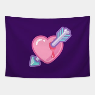 Arrow through the heart Tapestry