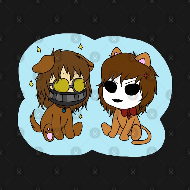 cute creepypasta toby and masky by LillyTheChibi