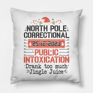 North Pole Correctional Public Intoxication Pillow