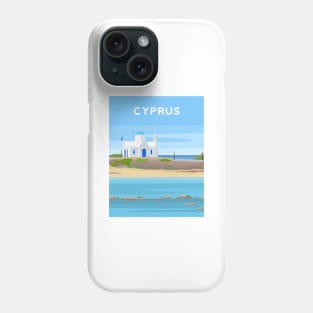 Protaras Beach, Cyprus - St Nicholas Church Phone Case