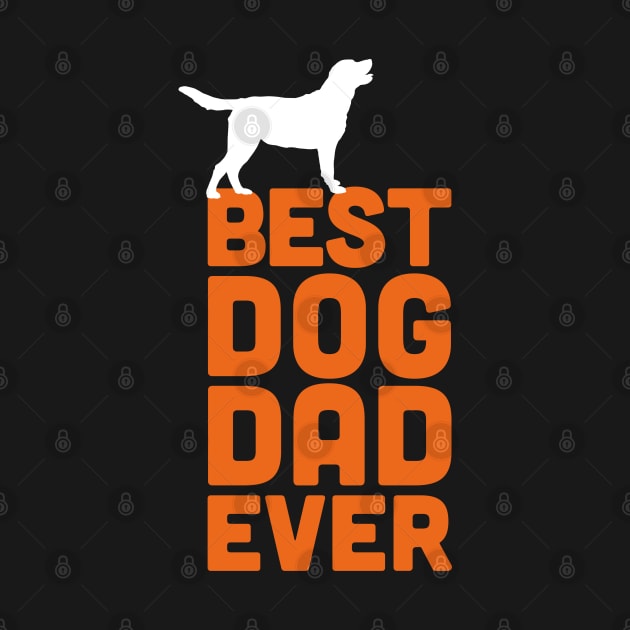 Best Labrador Retriever Dog Dad Ever - Orange Dog Lover Gift by Elsie Bee Designs