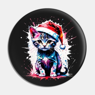 Christmas Kitty Pin