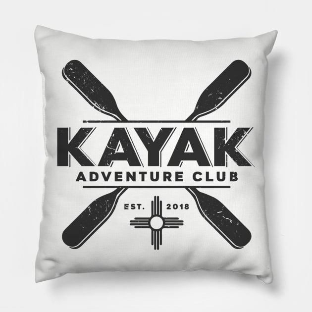 Kayak Adventure Club Pillow by awesomeniemeier