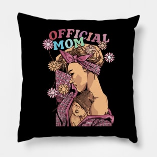 Groovy Official Mom Forever Mother Cartoon Pillow