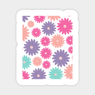 Colorful flowers,spring flowers, margarita flowers, Magnet