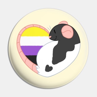 Nonbinary Pride Rat Pin