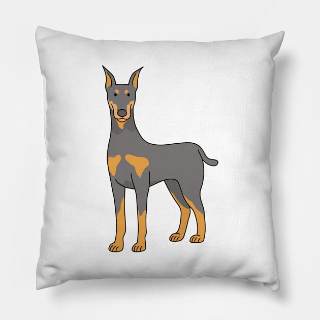 Dobermann Pillow by kawaii_shop