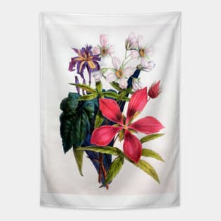 Flowers 1825 Iris, African-Hemp, Ketmia Tapestry