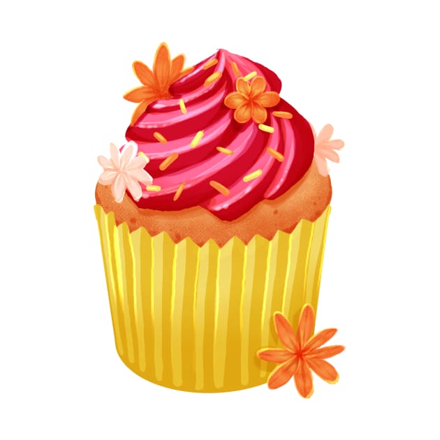 Pink Frosting Cupcake by Moemie