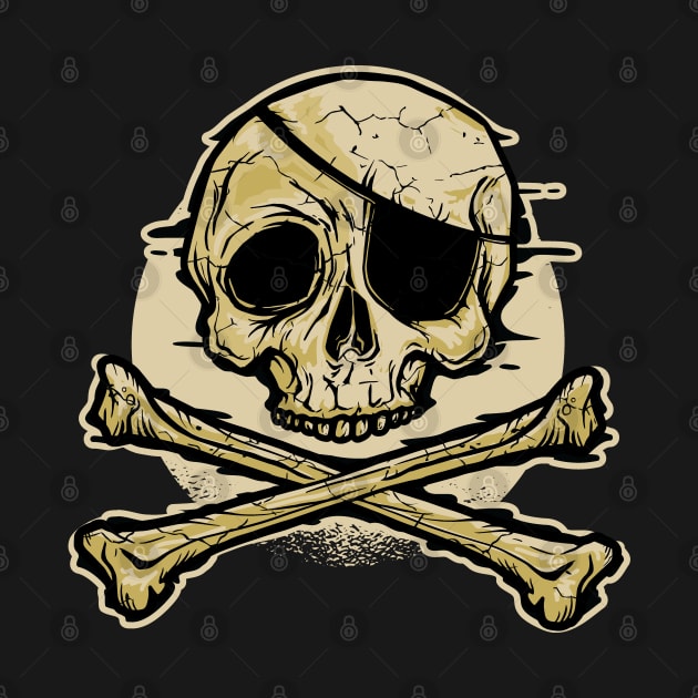 Skull and Crossbones with Eye-patch Graphic by Graphic Duster