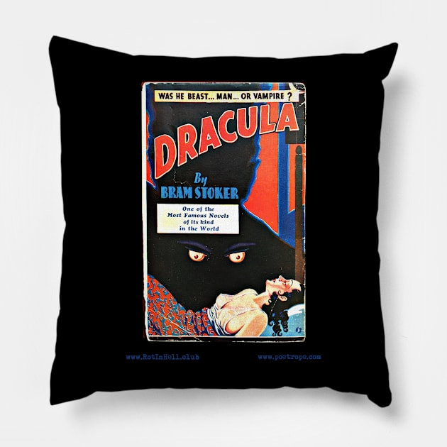 DRACULA by Bram Stoker Pillow by Rot In Hell Club