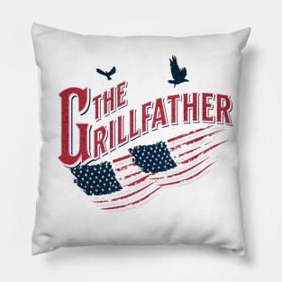 the grillfather 4th ofJuly t-shirt Pillow