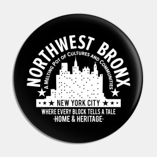 Northwest Bronx Skyline - A Melting Pot of Cultures and Communities Pin